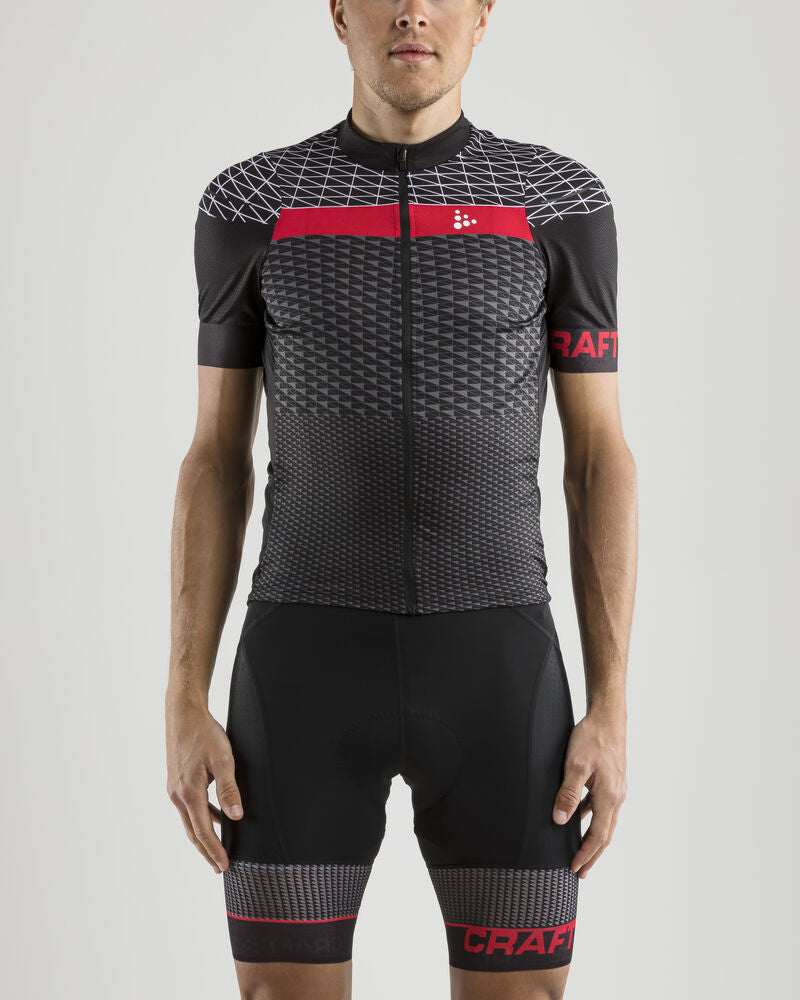 Route Jersey M von Craft – Black/Bright Red