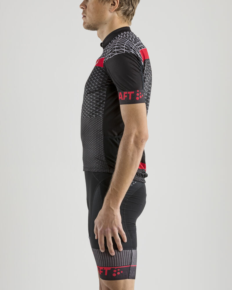 Route Jersey M von Craft – Black/Bright Red