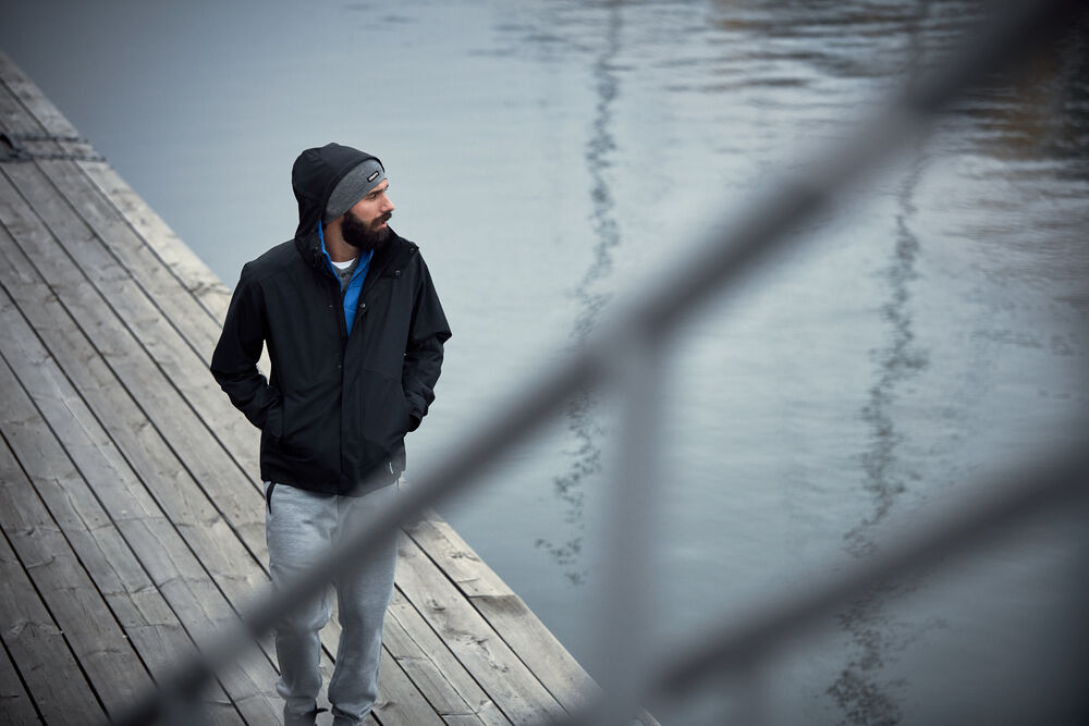 Mountain Jacket M von Craft – Dark Navy Melange
