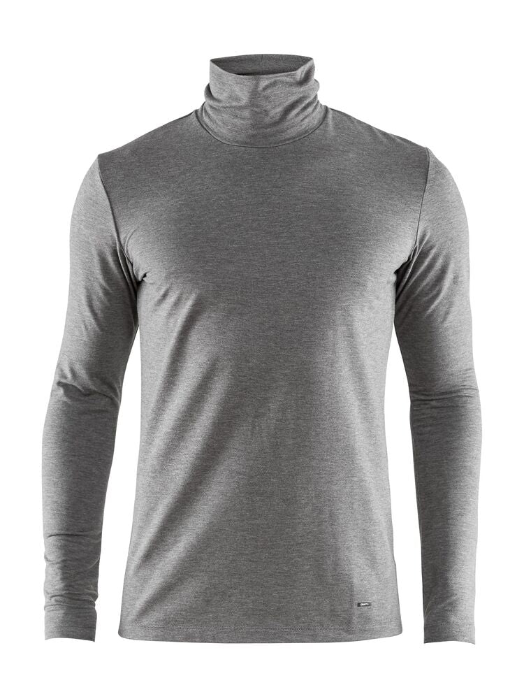 Essential Warm Turltleneck M von Craft – Dk Grey Melange