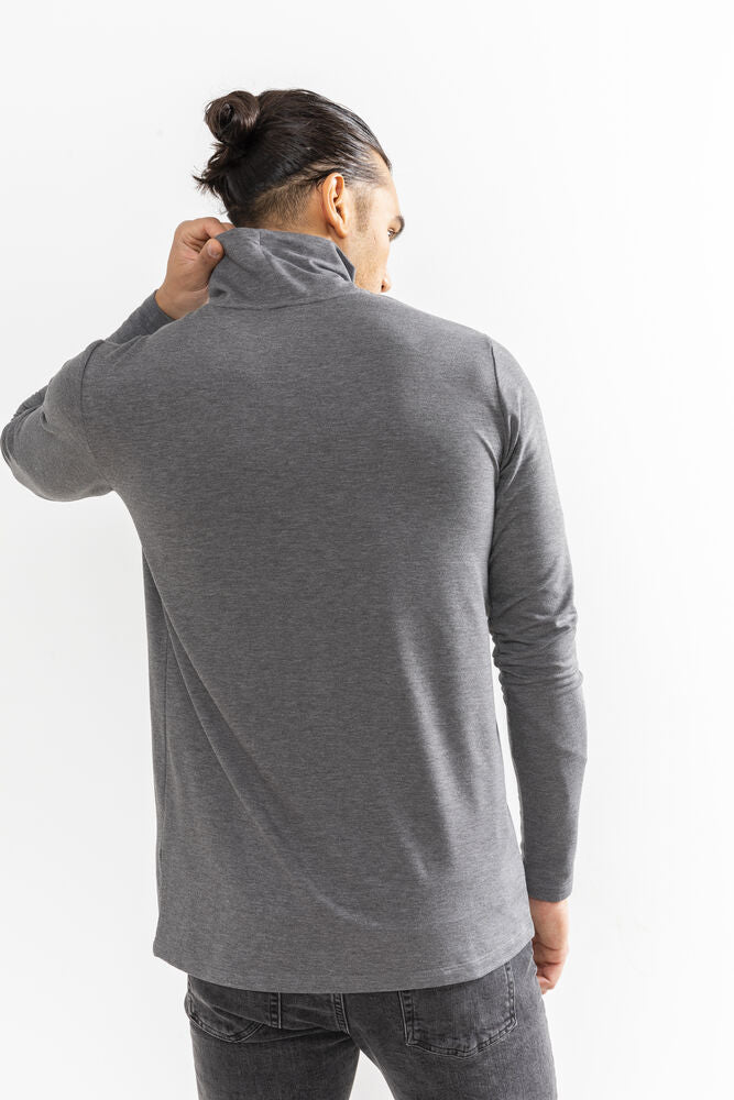 Essential Warm Turltleneck M von Craft – Dk Grey Melange