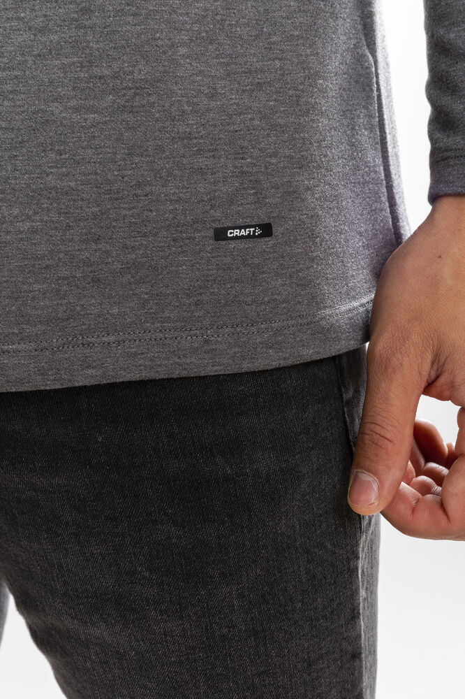 Essential Warm Turltleneck M von Craft – Dk Grey Melange
