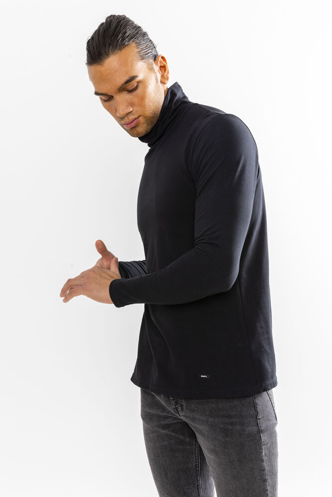 Essential Warm Turltleneck M von Craft – Dk Grey Melange