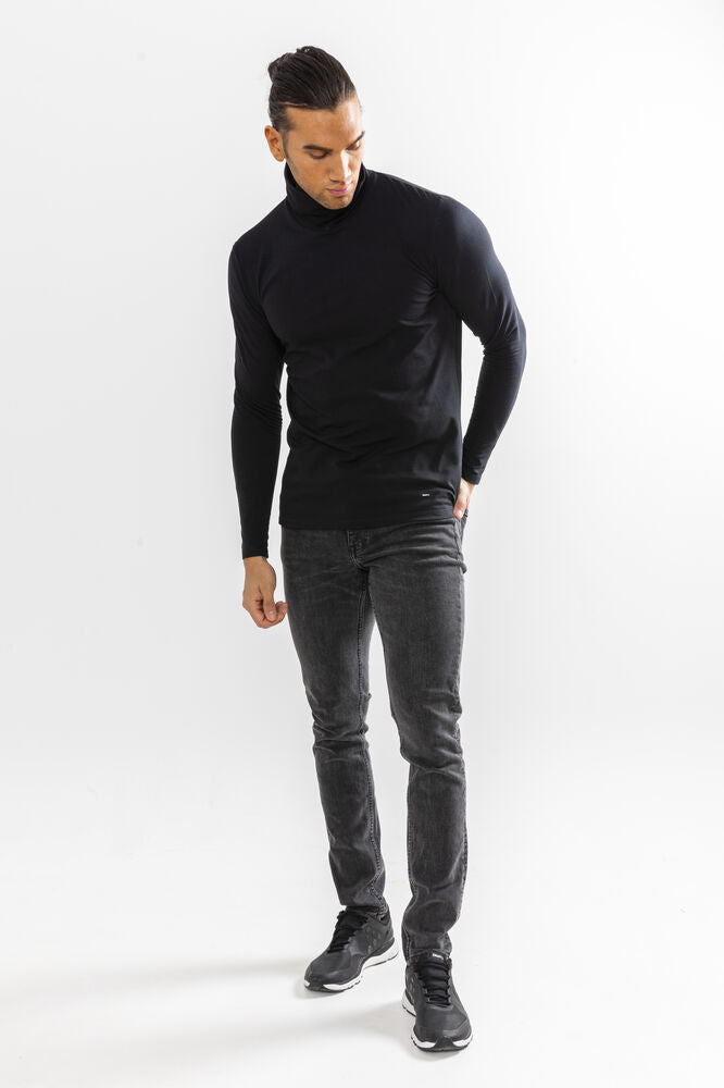 Essential Warm Turltleneck M von Craft – Dk Grey Melange