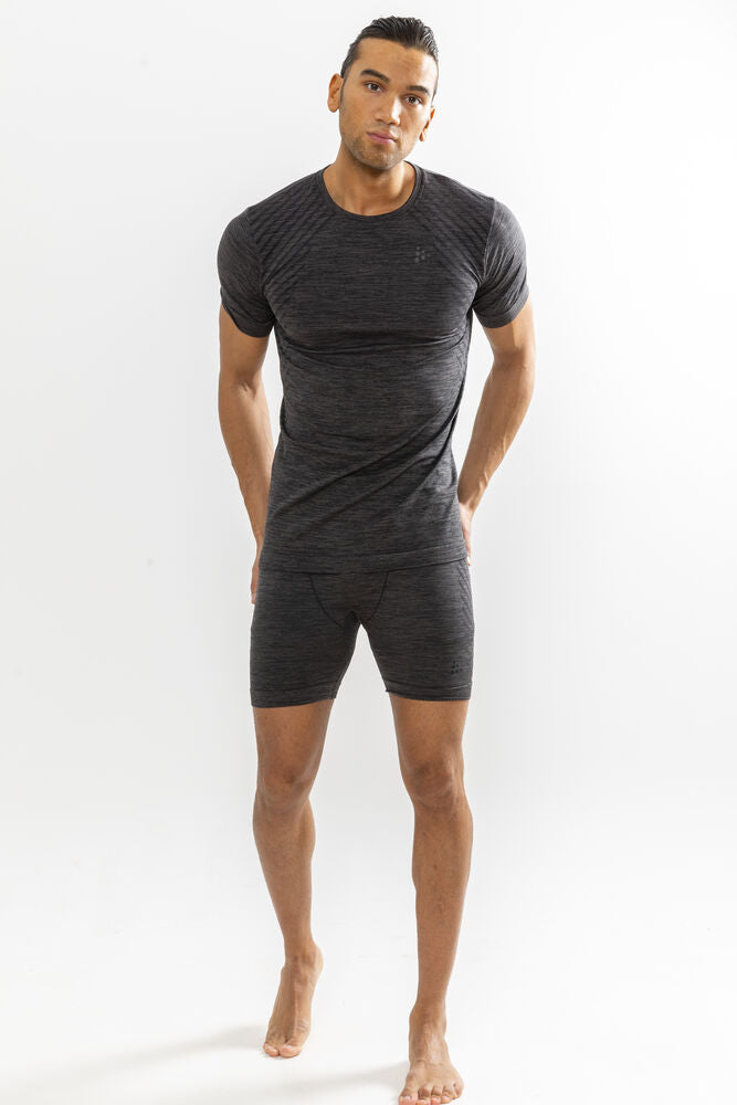 Fuseknit Comfort RN SS M von Craft – Black Melange