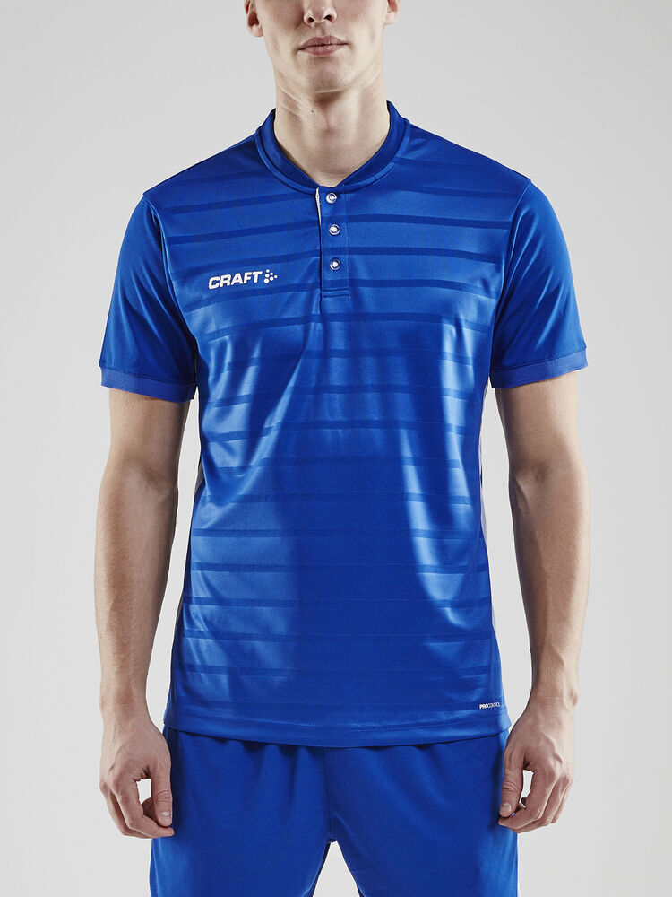 Pro Control Button Jersey M von Craft – Club Cobolt/White