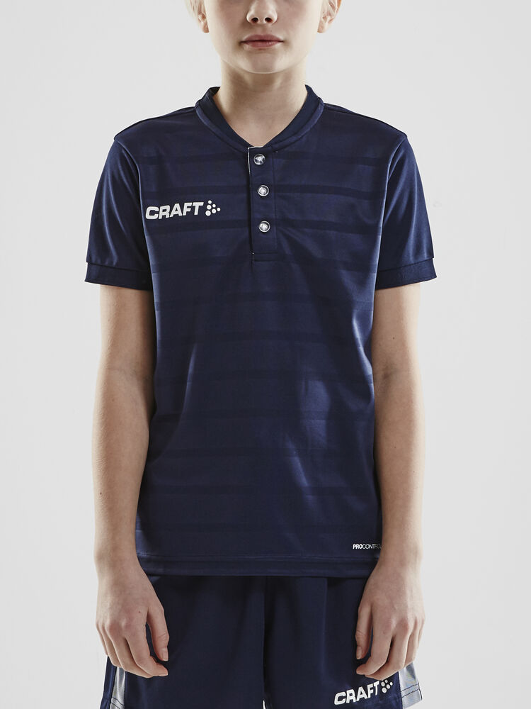 Pro Control Button Jersey Jr von Craft – Club Cobolt/White