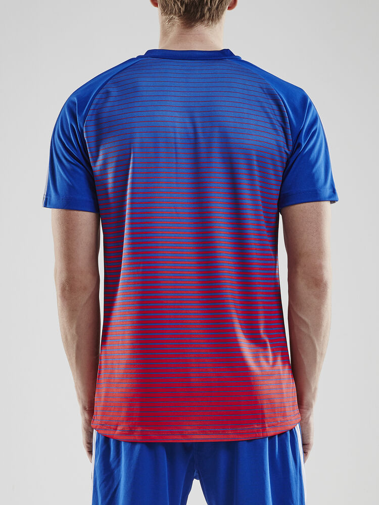 Pro Control Stripe Jersey M von Craft – Club Cobolt/Bright Red