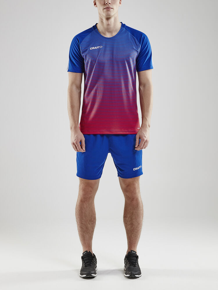 Pro Control Stripe Jersey M von Craft – Club Cobolt/Bright Red