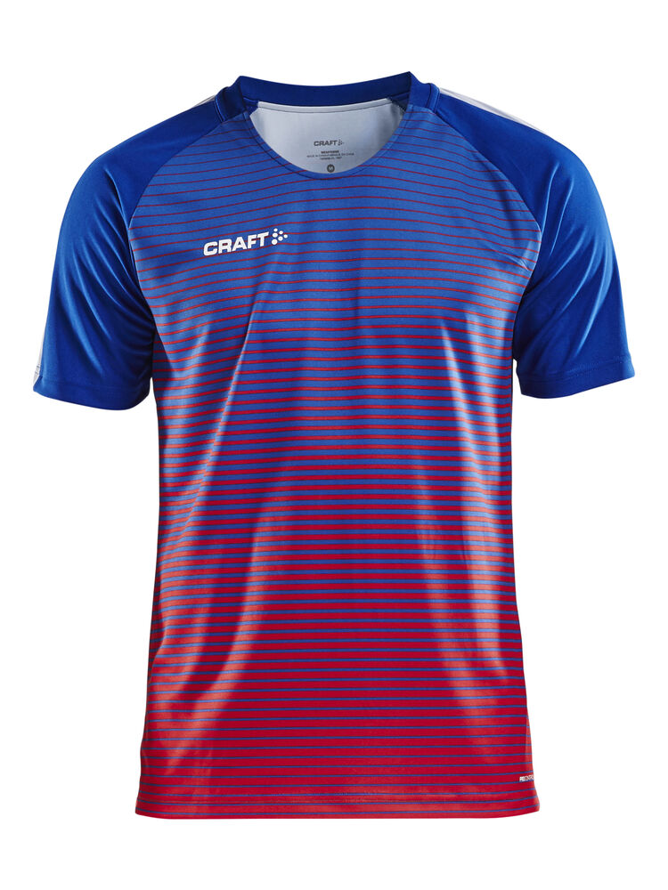 Pro Control Stripe Jersey M von Craft – Club Cobolt/Bright Red