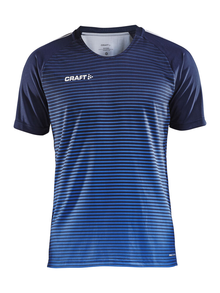 Pro Control Stripe Jersey M von Craft – Club Cobolt/Bright Red