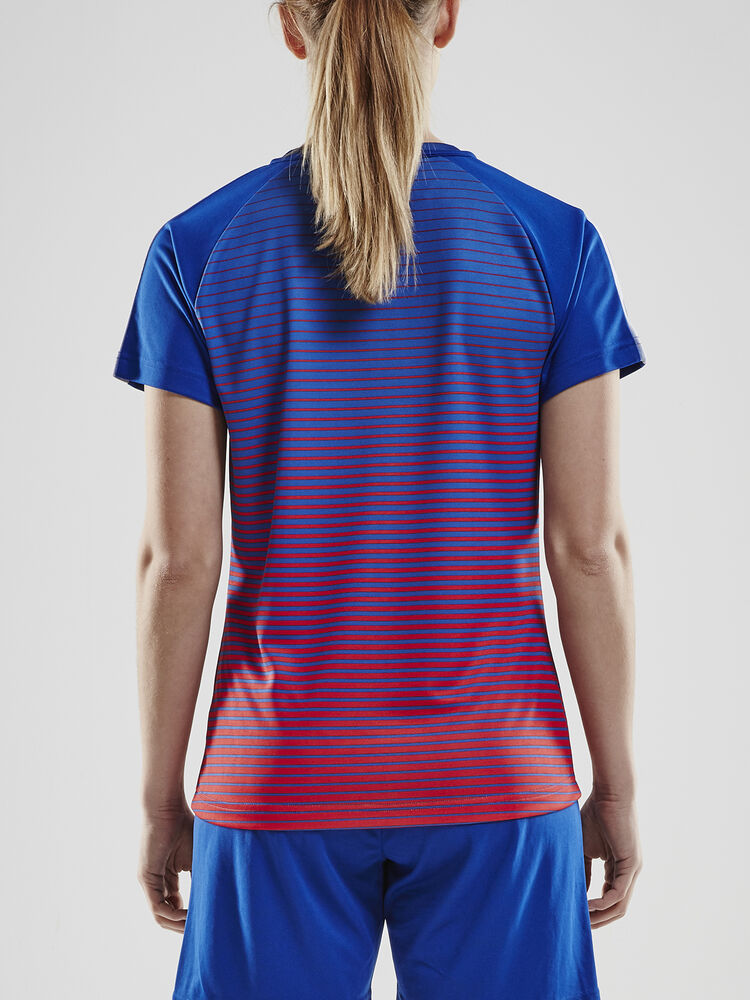 Pro Control Stripe Jersey W von Craft – Club Cobolt/Bright Red