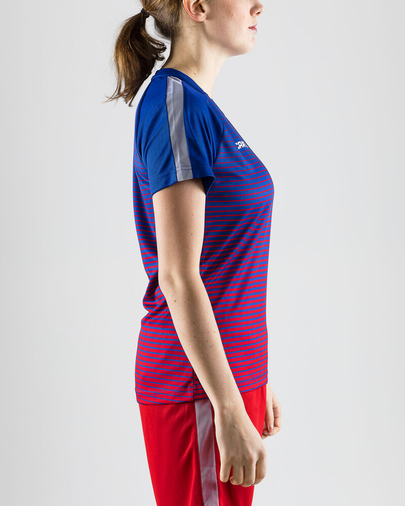 Pro Control Stripe Jersey W von Craft – Club Cobolt/Bright Red