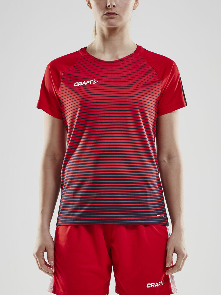 Pro Control Stripe Jersey W von Craft – Club Cobolt/Bright Red