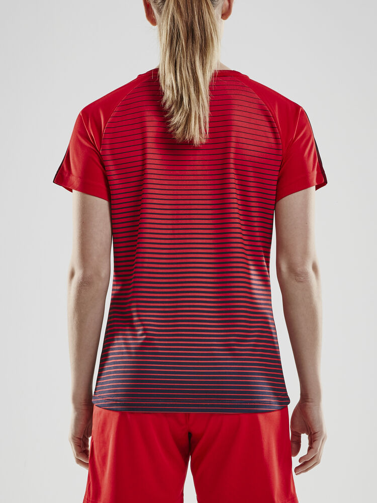 Pro Control Stripe Jersey W von Craft – Club Cobolt/Bright Red