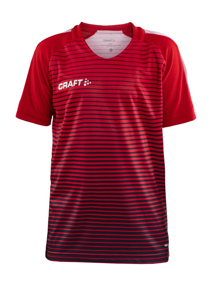 Pro Control Stripe Jersey Jr von Craft – Club Cobolt/Bright Red