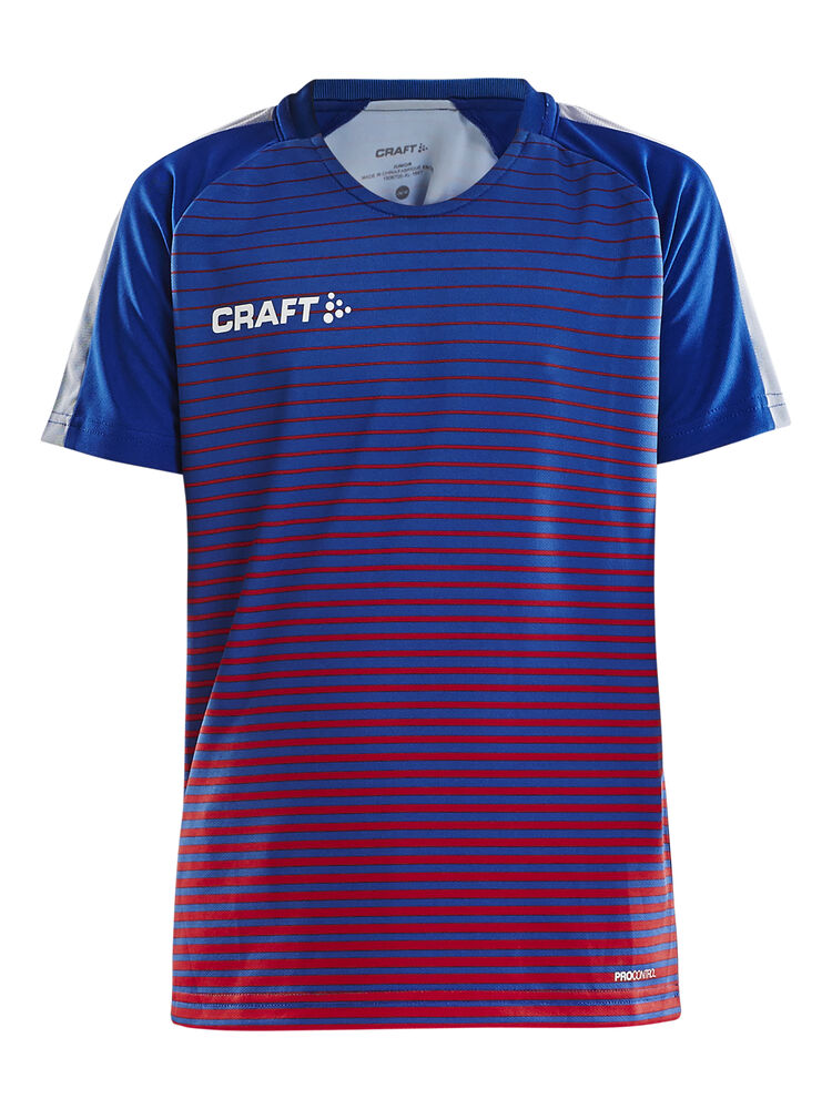 Pro Control Stripe Jersey Jr von Craft – Club Cobolt/Bright Red