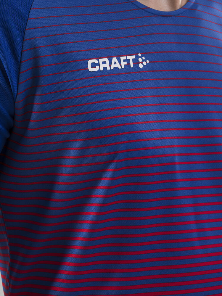 Pro Control Stripe Jersey LS M von Craft – Club Cobolt/Bright Red