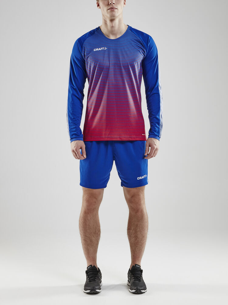 Pro Control Stripe Jersey LS M von Craft – Club Cobolt/Bright Red