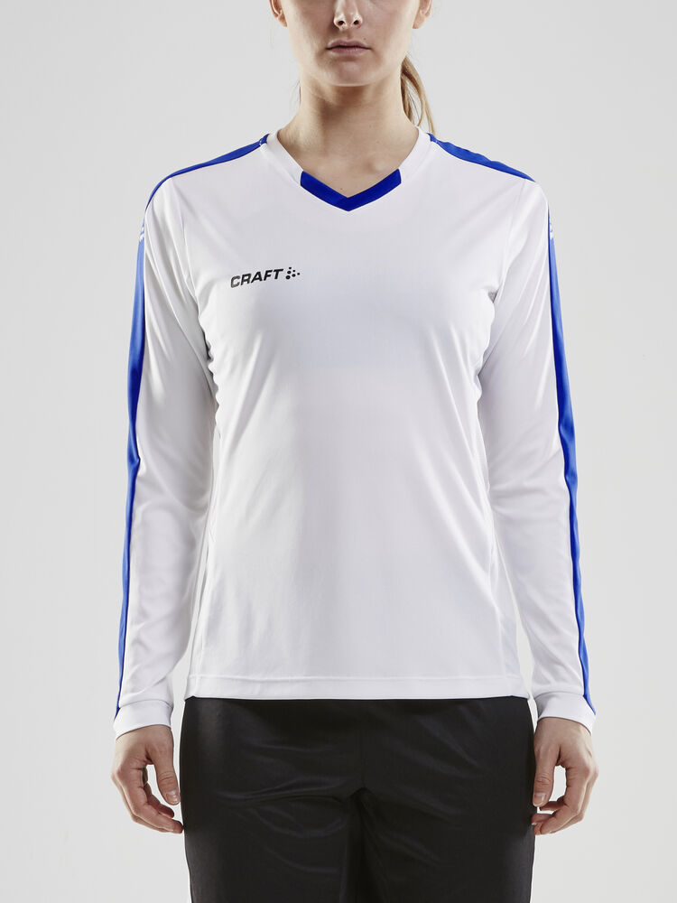 Progress Jersey Contrast LS W von Craft – White/Club Cobolt