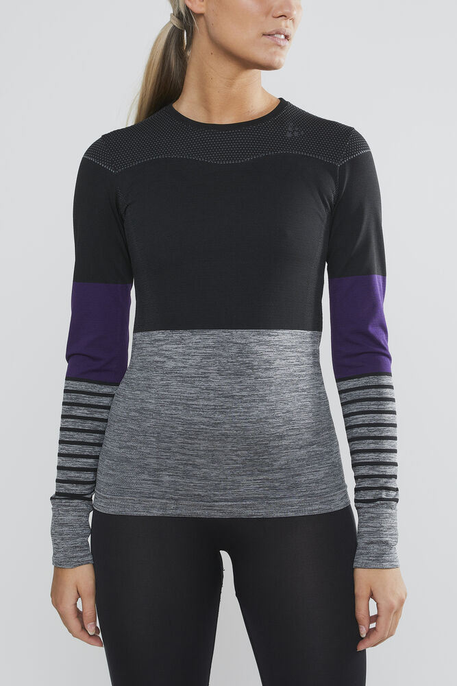 Fuseknit Comfort Blocked RN LS W von Craft – Maritime/Fog