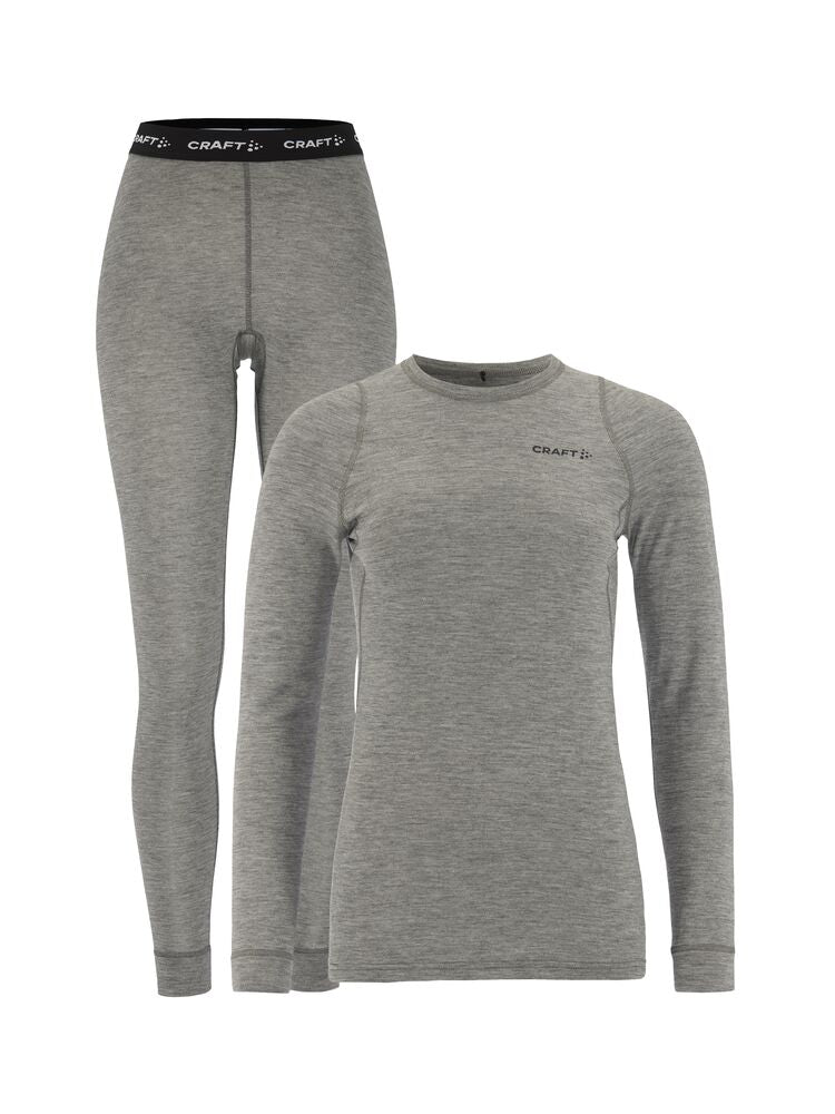 CORE Wool Merino Set W von Craft – Dk Grey Melange
