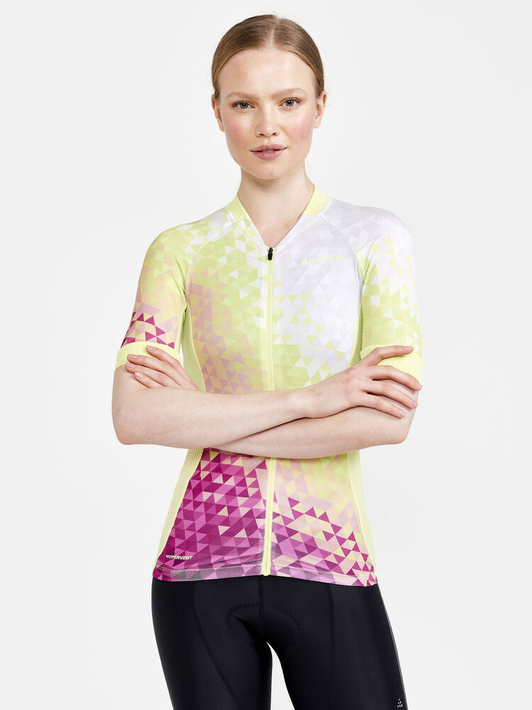 Adv Endur Graphic Jersey W von Craft – Multi/Giallo