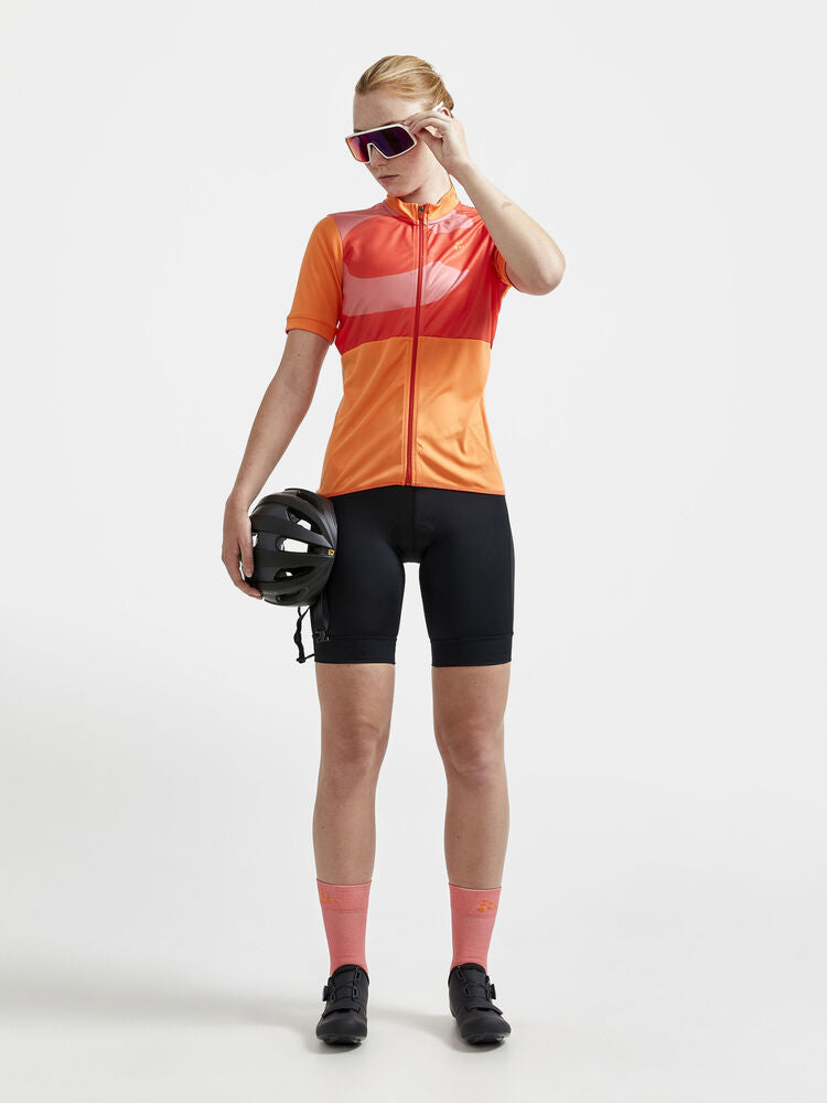 Core Endur Logo Jersey W von Craft – Blaze/Sulfur