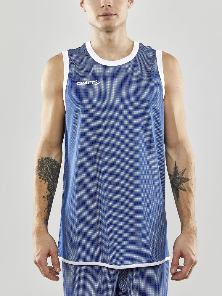 Progress Reversible Basket Singlet M von Craft – Club Cobolt/White
