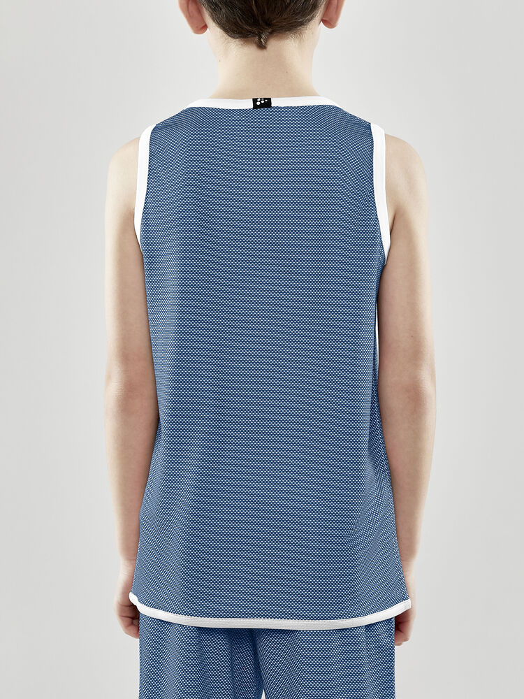 Progress Reversible Basket Singlet Jr von Craft – Club Cobolt/White