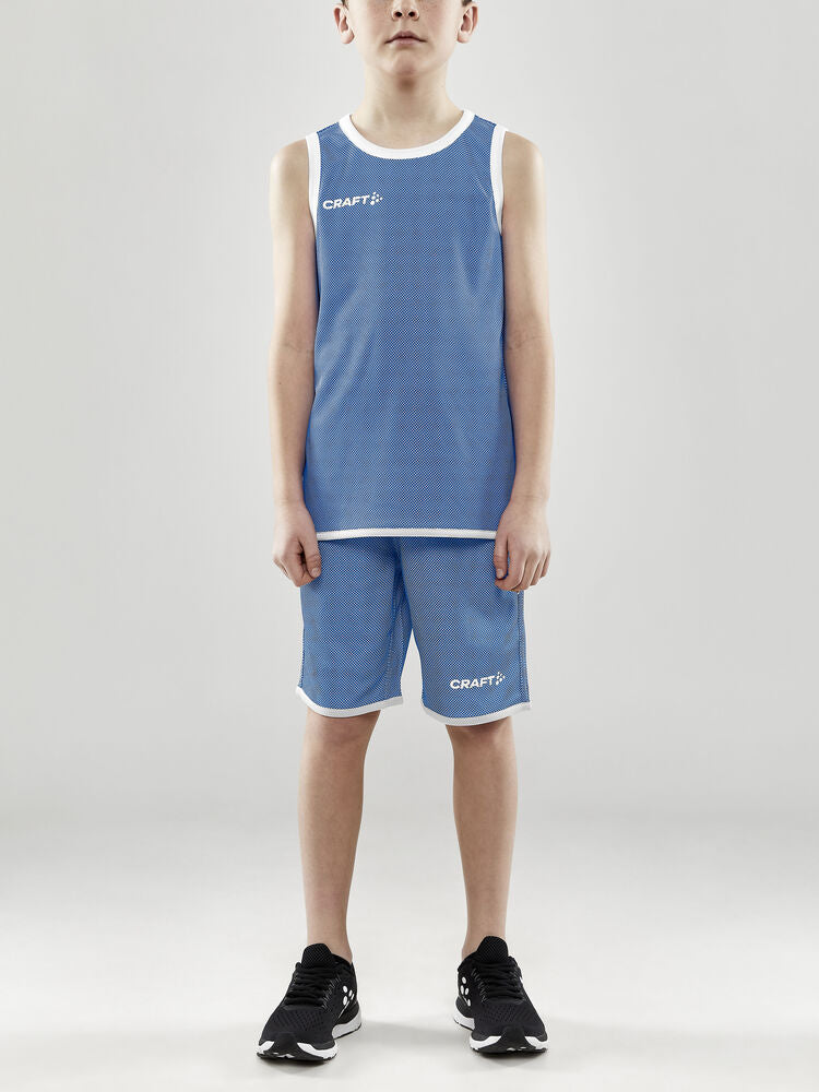 Progress Reversible Basket Singlet Jr von Craft – Club Cobolt/White