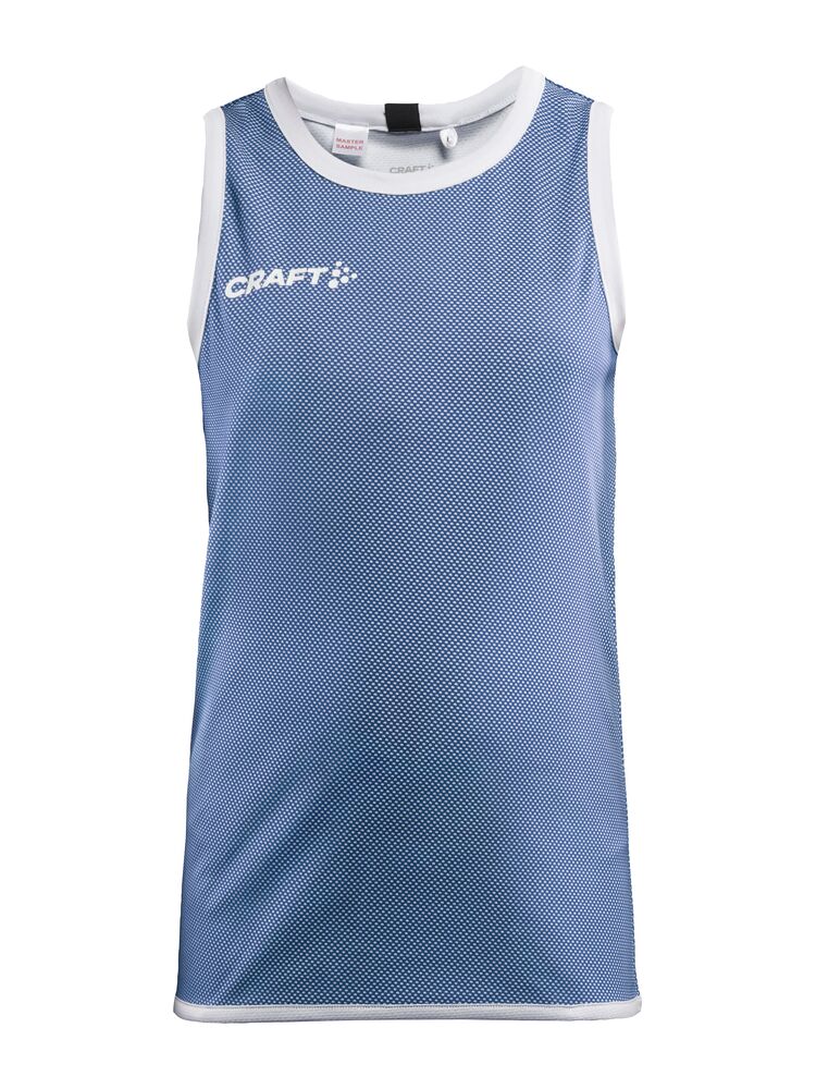 Progress Reversible Basket Singlet Jr von Craft – Club Cobolt/White