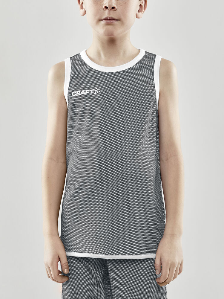Progress Reversible Basket Singlet Jr von Craft – Club Cobolt/White