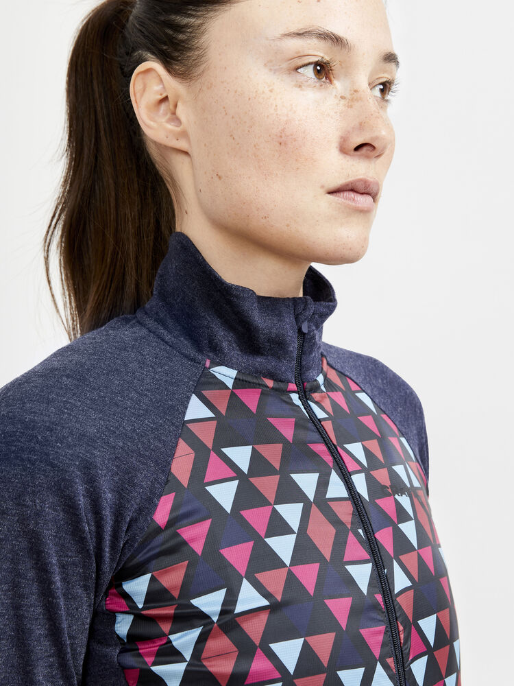 Adv Bike SubZ Wool LS Jersey W von Craft – Blaze/Multi