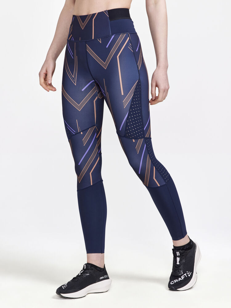 PRO Charge Blocked Tights W von Craft – Blaze/Cliff