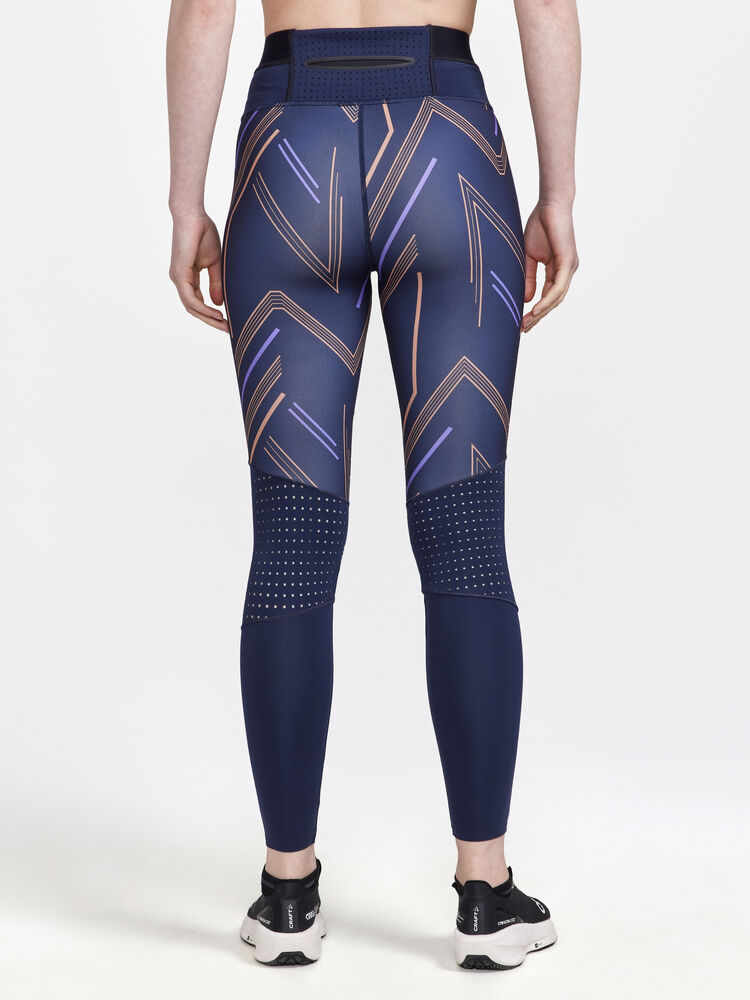 PRO Charge Blocked Tights W von Craft – Blaze/Cliff