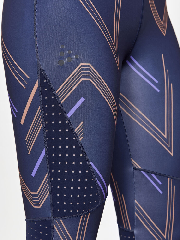 PRO Charge Blocked Tights W von Craft – Blaze/Cliff