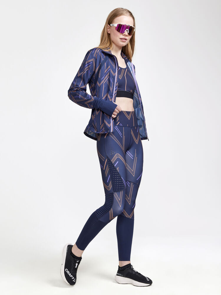 PRO Charge Blocked Tights W von Craft – Blaze/Cliff