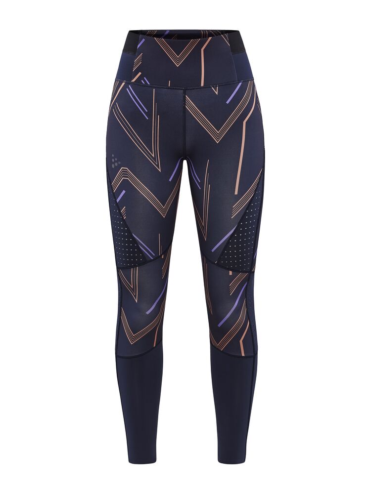 PRO Charge Blocked Tights W von Craft – Blaze/Cliff
