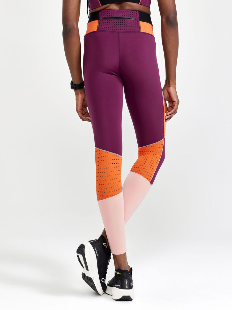 PRO Charge Blocked Tights W von Craft – Blaze/Cliff