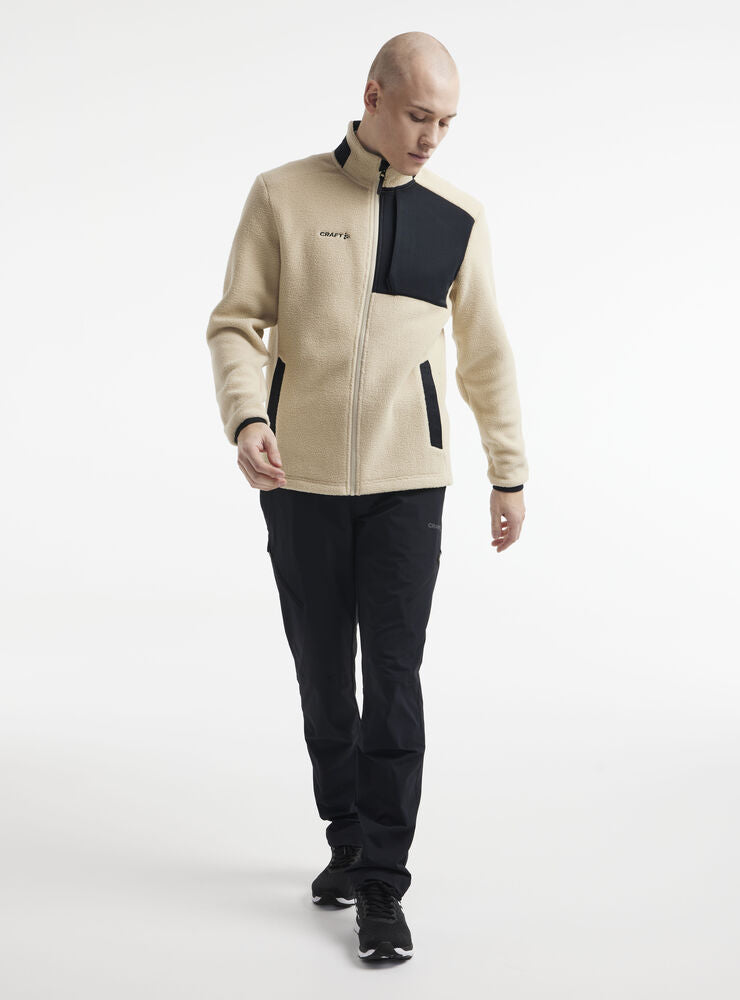 Adv Explore Pile Fleece Jacket M von Craft – Ecru/Black