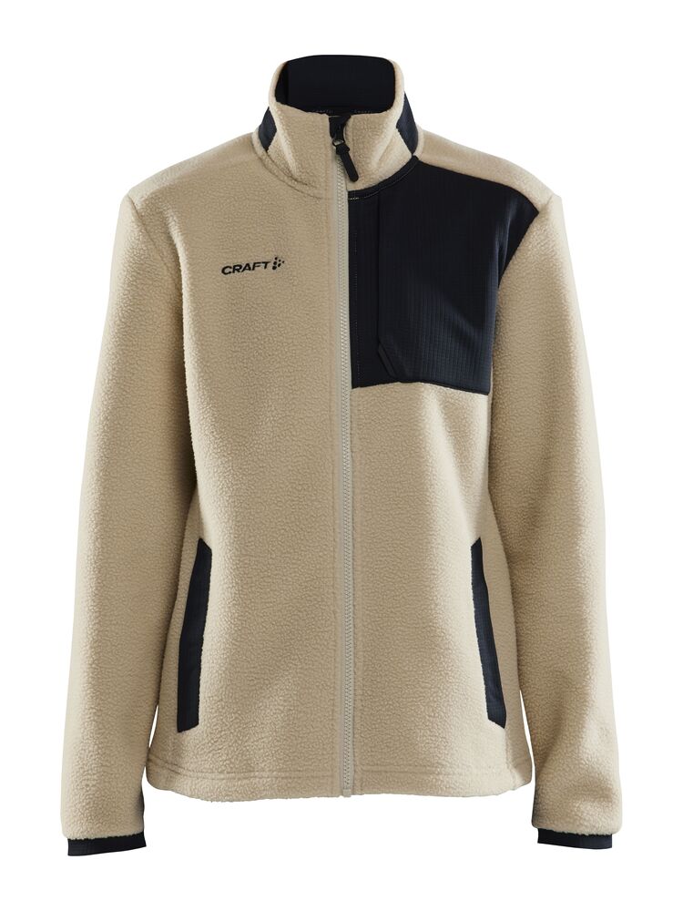 Adv Explore Pile Fleece Jacket W von Craft – Ecru/Black