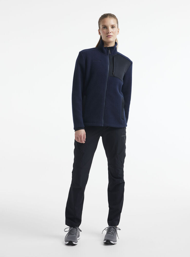 Adv Explore Pile Fleece Jacket W von Craft – Ecru/Black