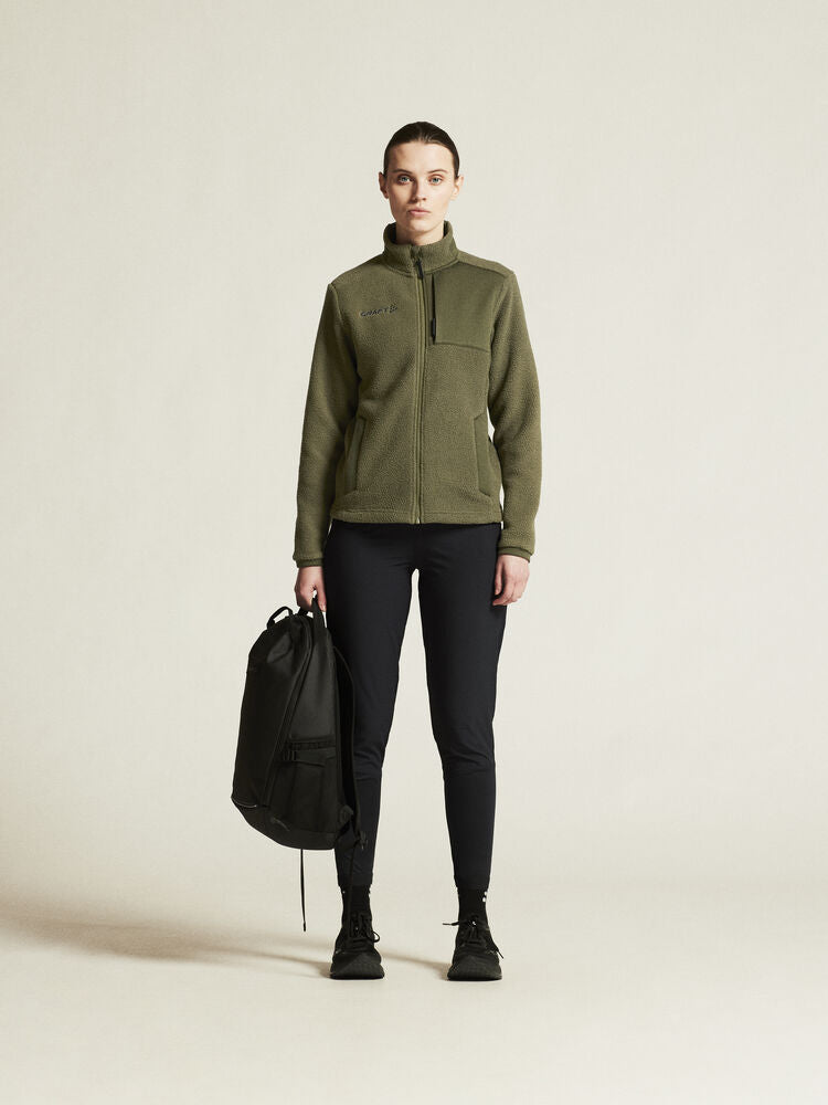 Adv Explore Pile Fleece Jacket W von Craft – Ecru/Black