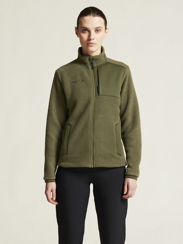 Adv Explore Pile Fleece Jacket W von Craft – Ecru/Black