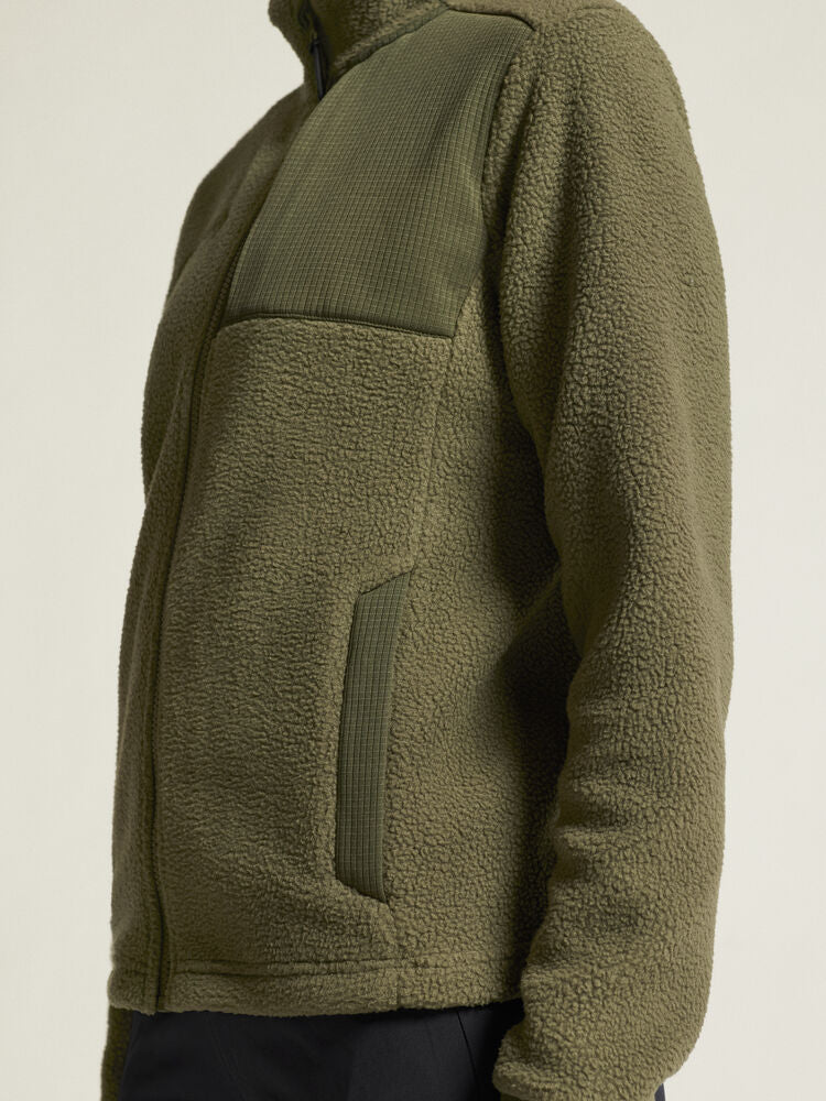 Adv Explore Pile Fleece Jacket W von Craft – Ecru/Black