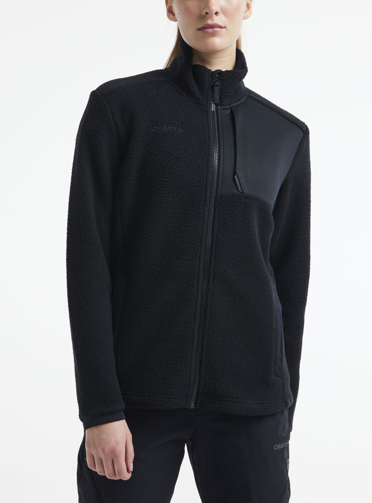 Adv Explore Pile Fleece Jacket W von Craft – Ecru/Black