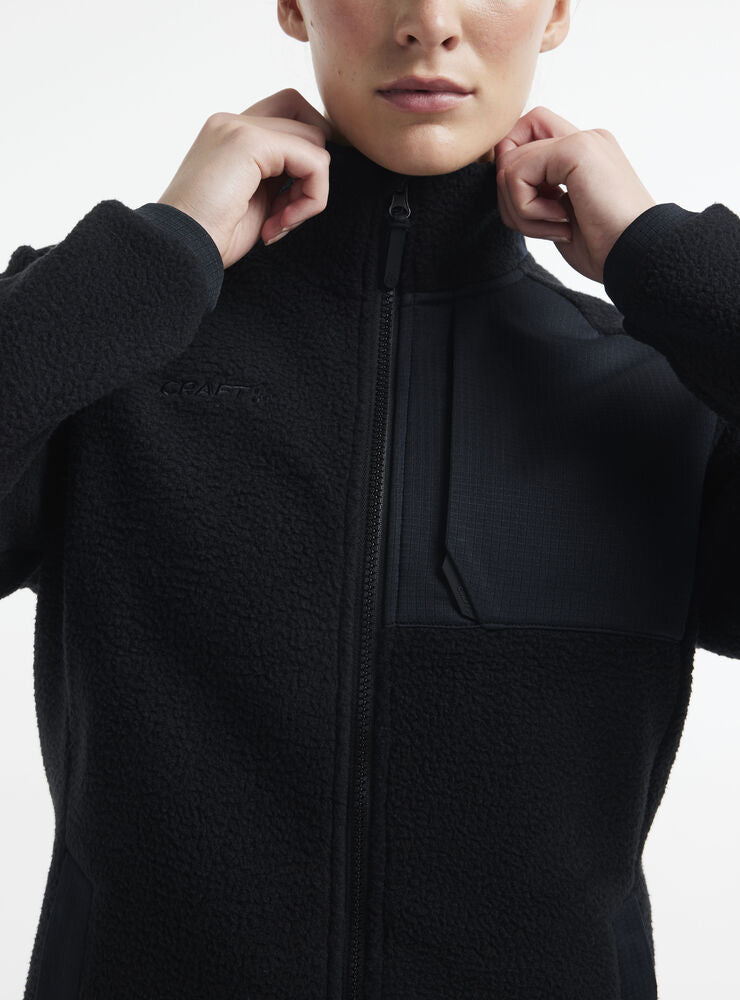 Adv Explore Pile Fleece Jacket W von Craft – Ecru/Black