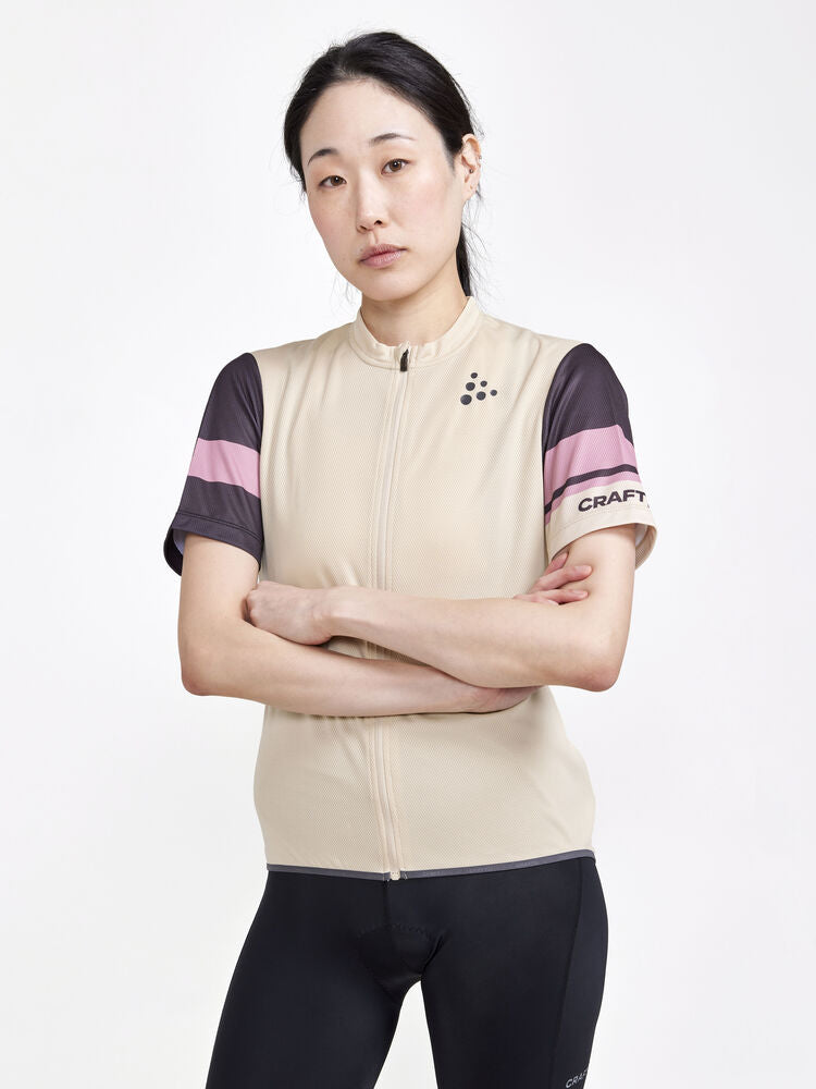 Core Endur Logo Jersey W von Craft – Ecru/Slate