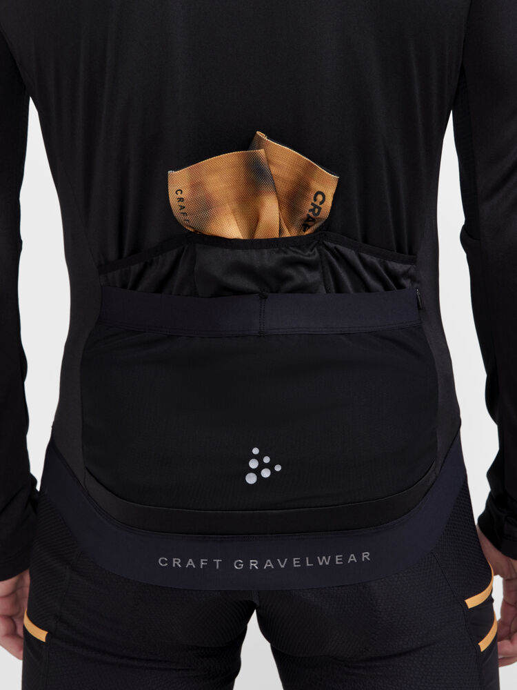 PRO Gravel LS Wind Jersey M von Craft – Black